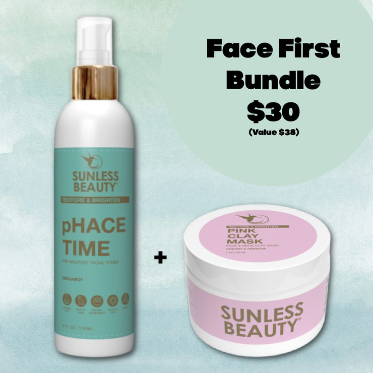 Face First Bundle Organic Toner + Pink Clay Mask