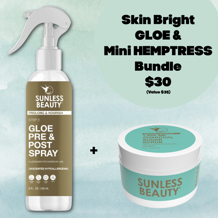 Skin Bright Gloe Spray + Organic Hemptress Lotion